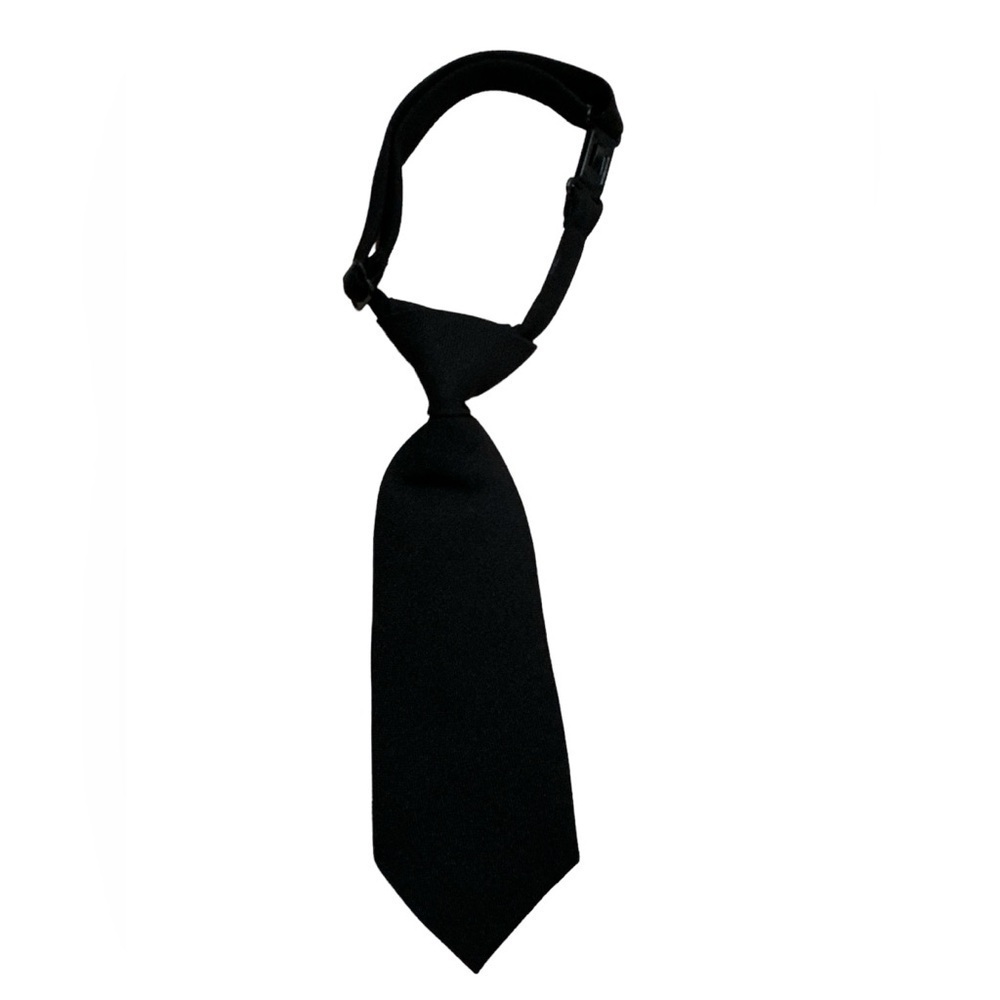 Toddler Boys Adjustable Black Snap Closure Necktie S-XL
